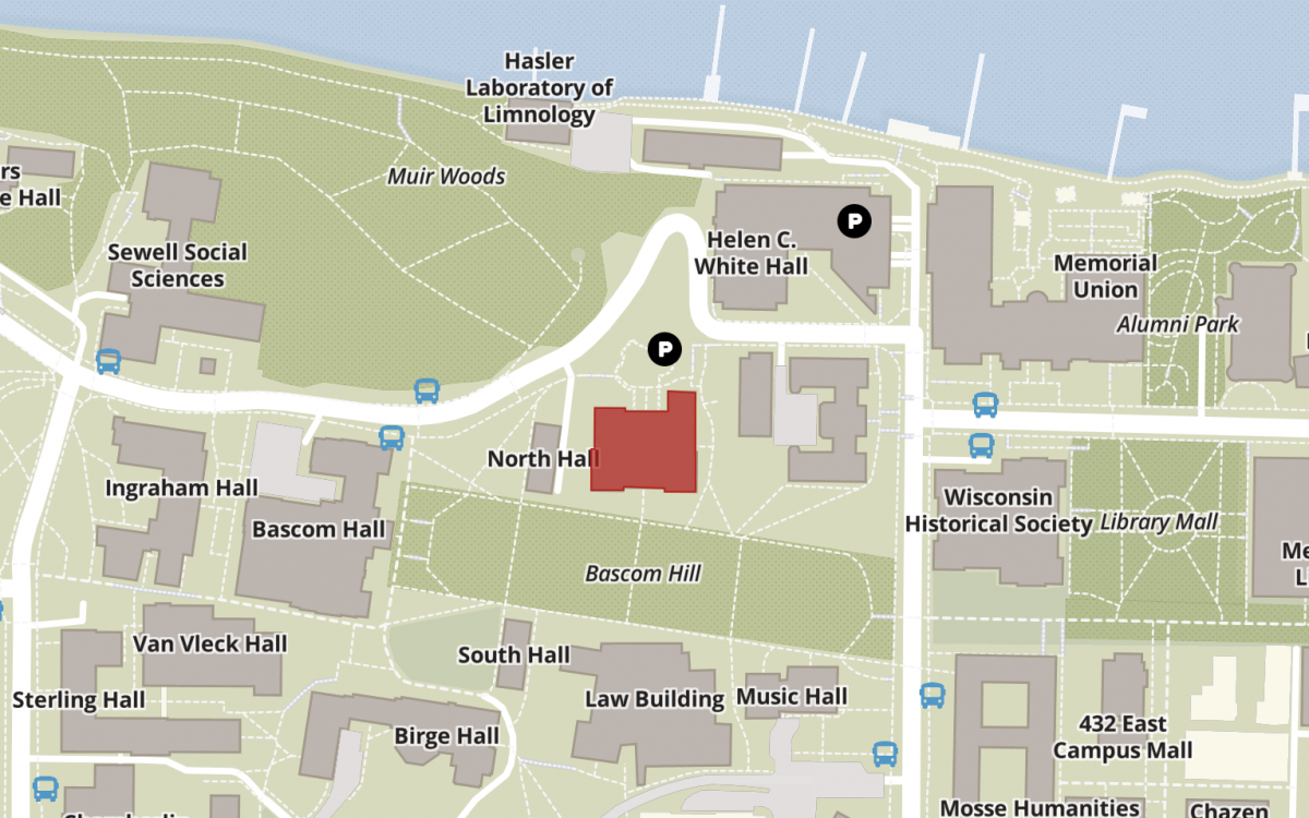 map of uw madison campus highlighting education building