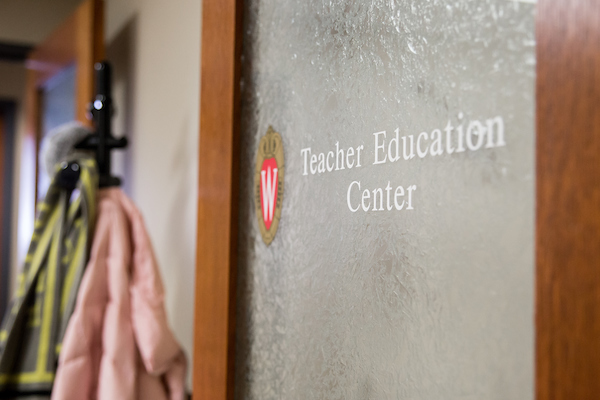 door with text Teacher Education Center